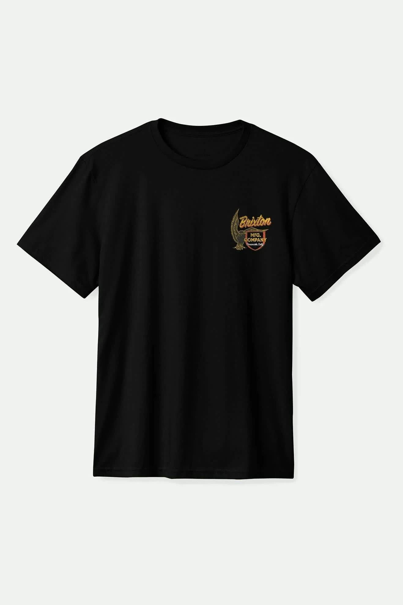 Brixton Highline Short Sleeve Tailored T-Shirt - Black Worn Wash - Image 2