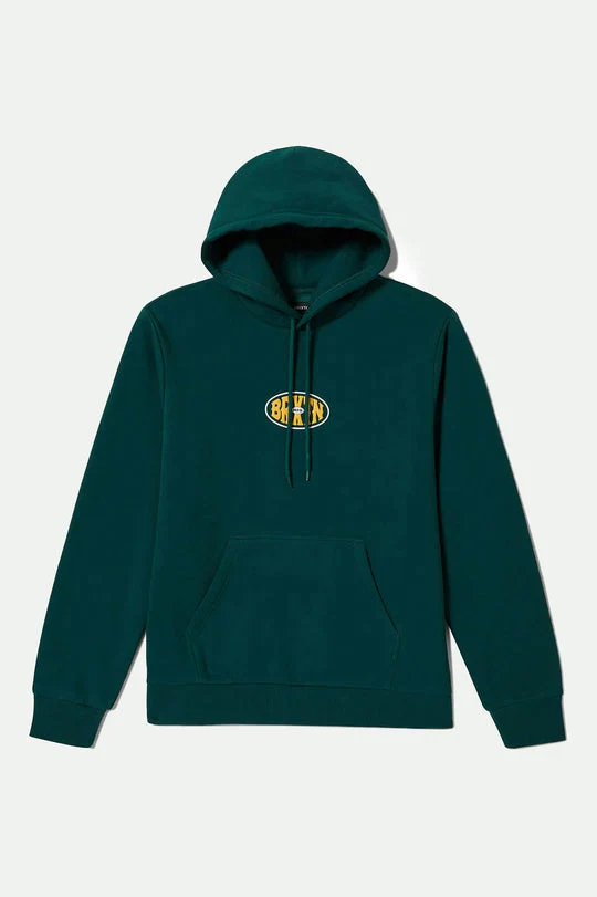 Brixton Largo Hoodie - Deep Emerald - Image 2