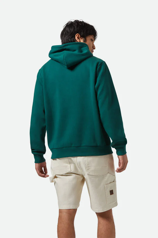 Brixton Largo Hoodie - Deep Emerald - Image 3