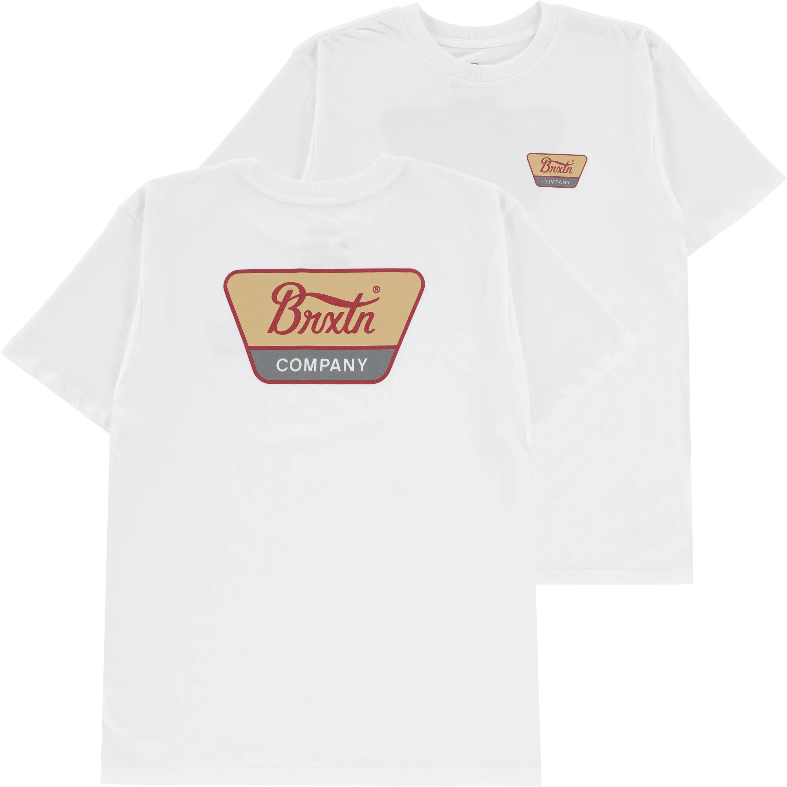 Brixton Linwood T-Shirt - White/Red Ochre/Curry Yellow - Image 3