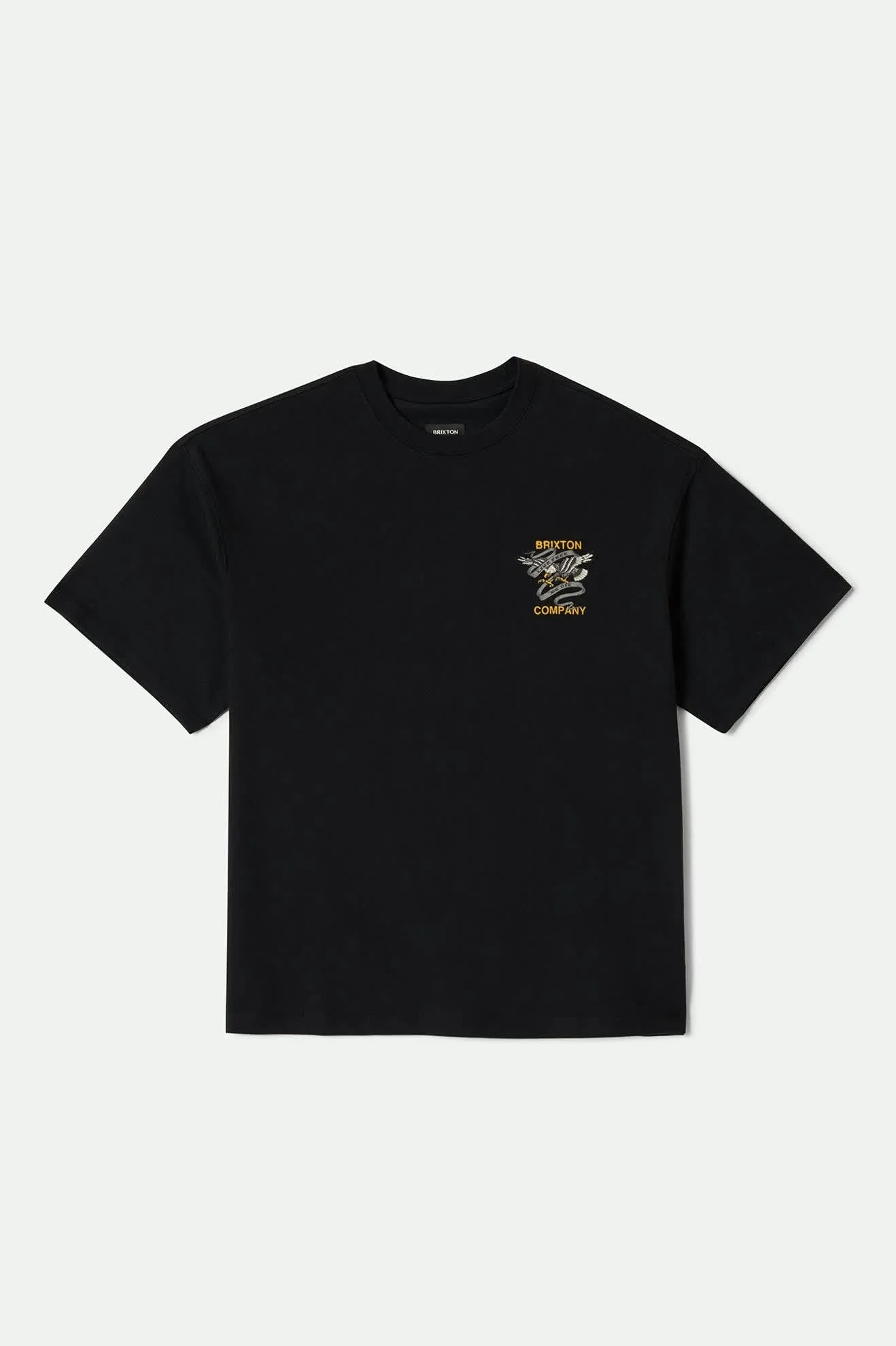 Brixton Live Free Heavyweight Relaxed T-Shirt - Black Classic Wash - Image 2
