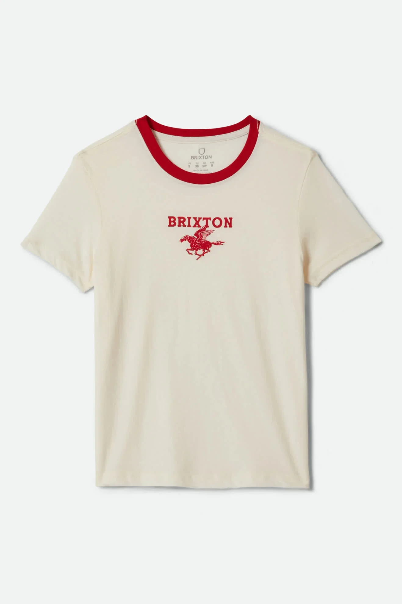 Brixton Pegasus Slim Crew T-Shirt - Vintage White - Image 2