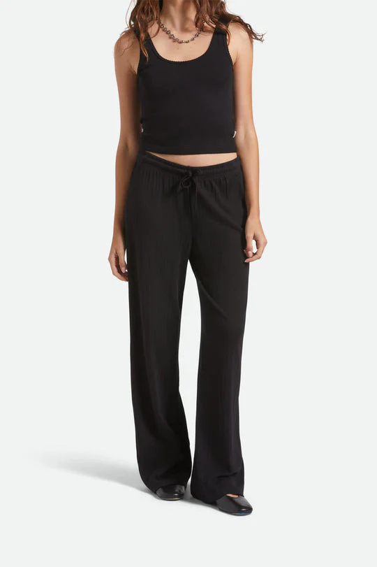 Brixton Pointelle Lounge Pant - Black