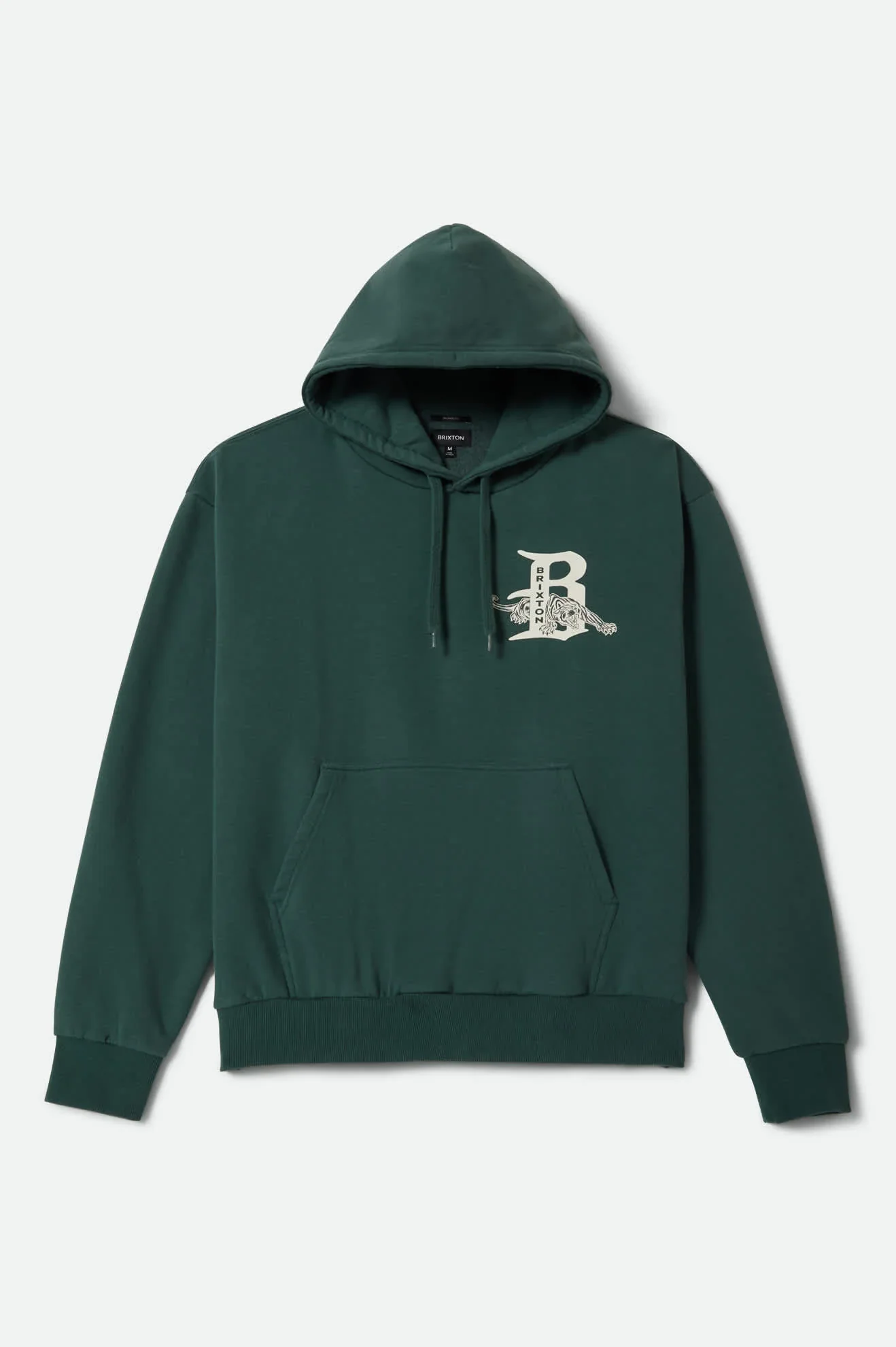 Brixton Predator Relaxed Hoodie - Primal Green Worn Wash