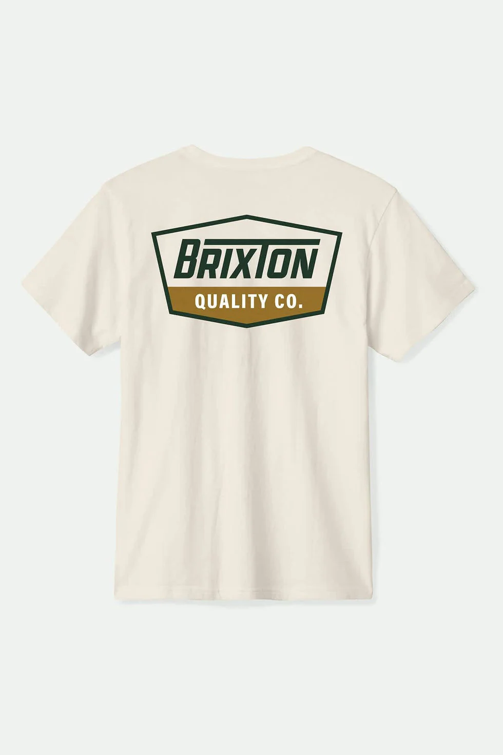 Brixton Regal Standard T-Shirt - Cream/Dark Green/Metal Bronze