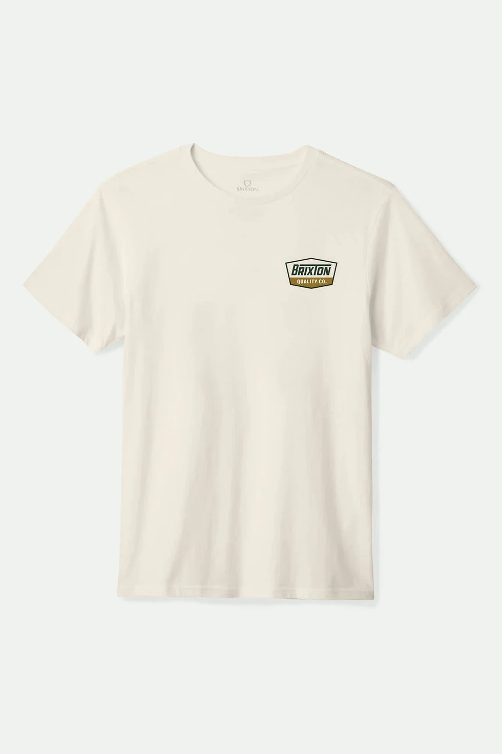Brixton Regal Standard T-Shirt - Cream/Dark Green/Metal Bronze - Image 2