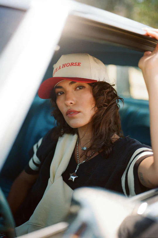 Brixton Women's Save A Horse Netplus Snapback - CRIMSON/OFF WHITE - Image 4