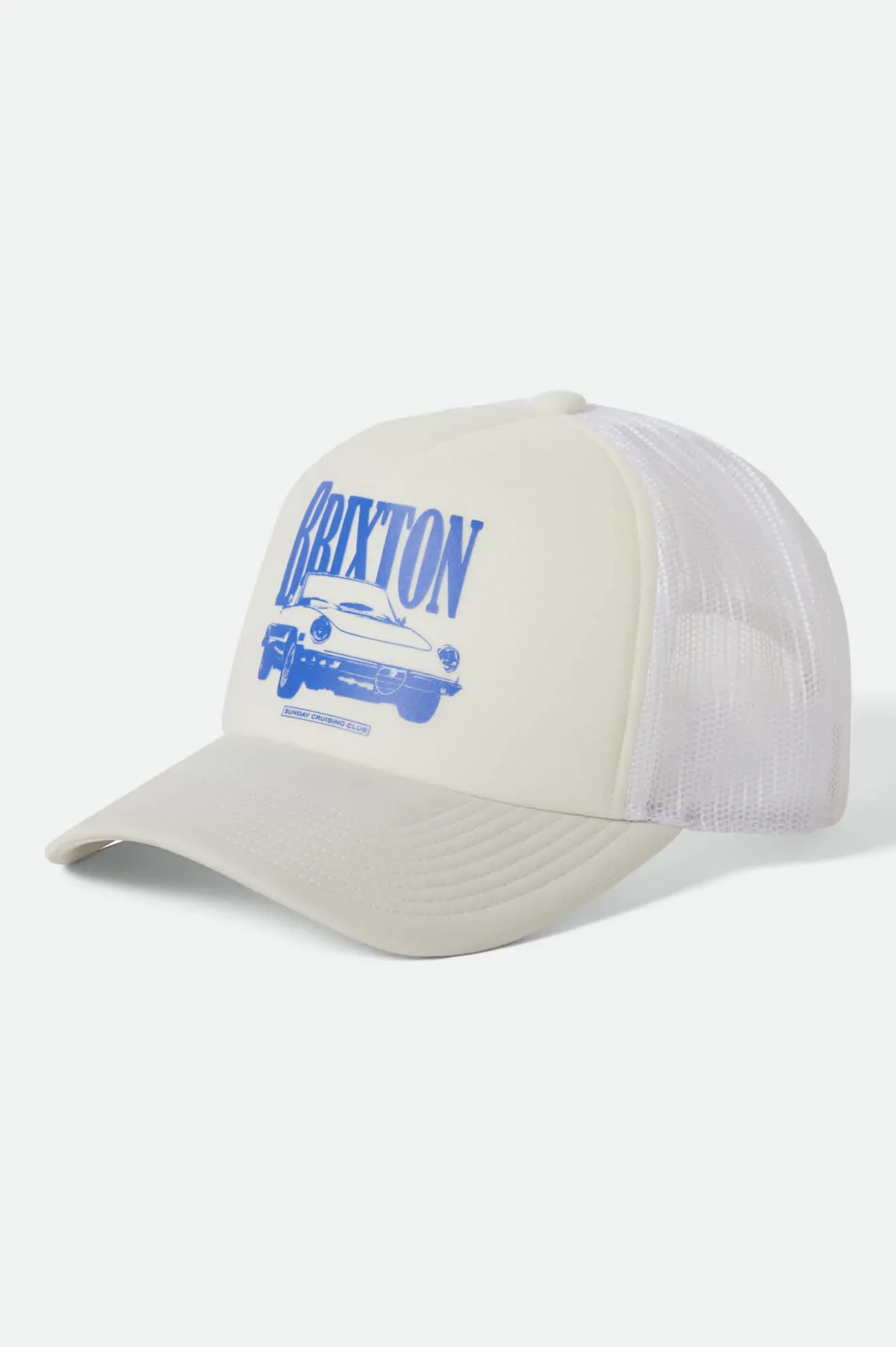 Brixton Sunday Cruising Club Netplus Trucker Hat - Off White/Off White