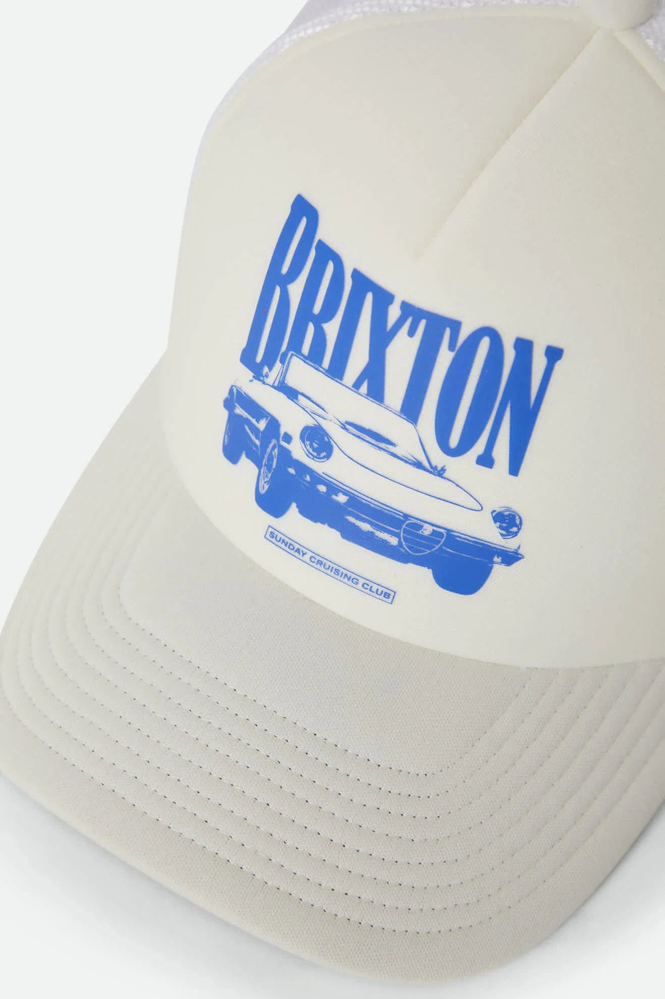 Brixton Sunday Cruising Club Netplus Trucker Hat - Off White/Off White - Image 3