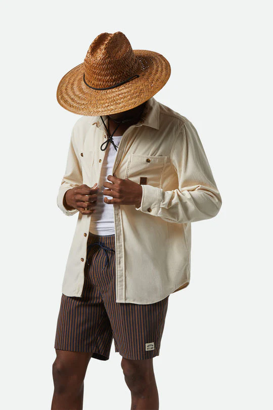 Brixton The Field Corduroy L/S Overshirt - WHITE CAP - Image 2