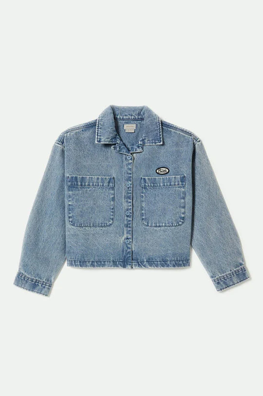 Brixton Utopia L/S Overshirt - LT DENIM