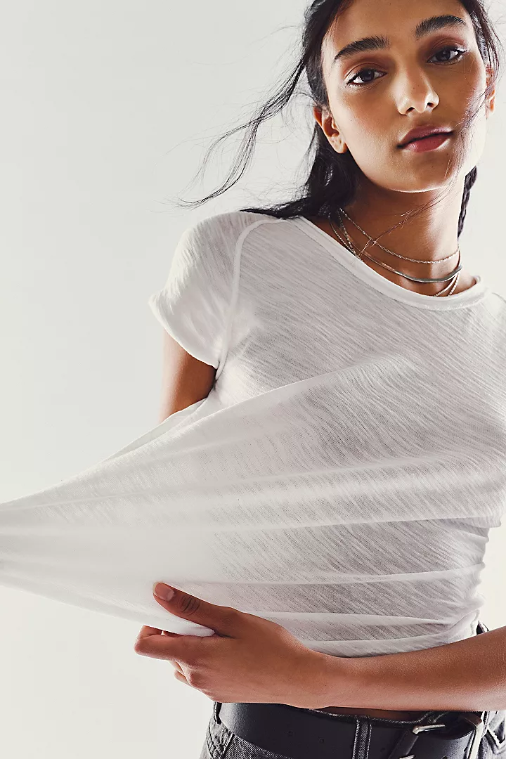 FREE PEOPLE Care FP Be My Baby Tee - WHITE