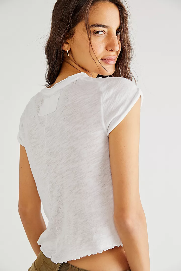 FREE PEOPLE Care FP Be My Baby Tee - WHITE - Image 3