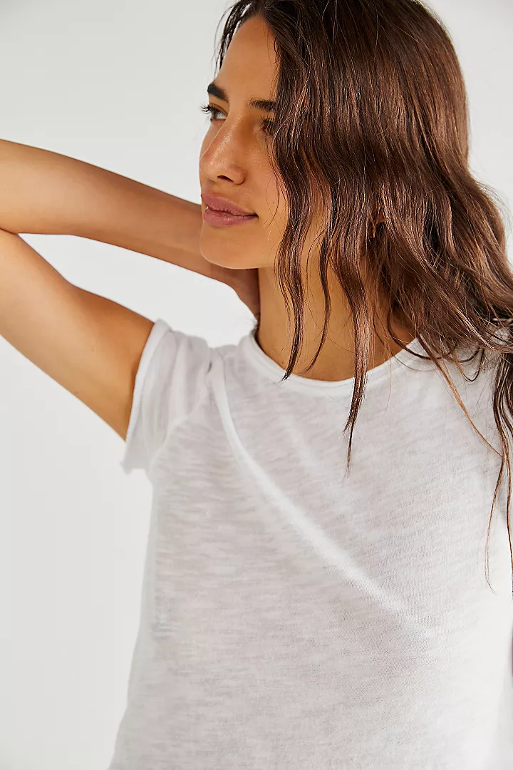 FREE PEOPLE Care FP Be My Baby Tee - WHITE - Image 4