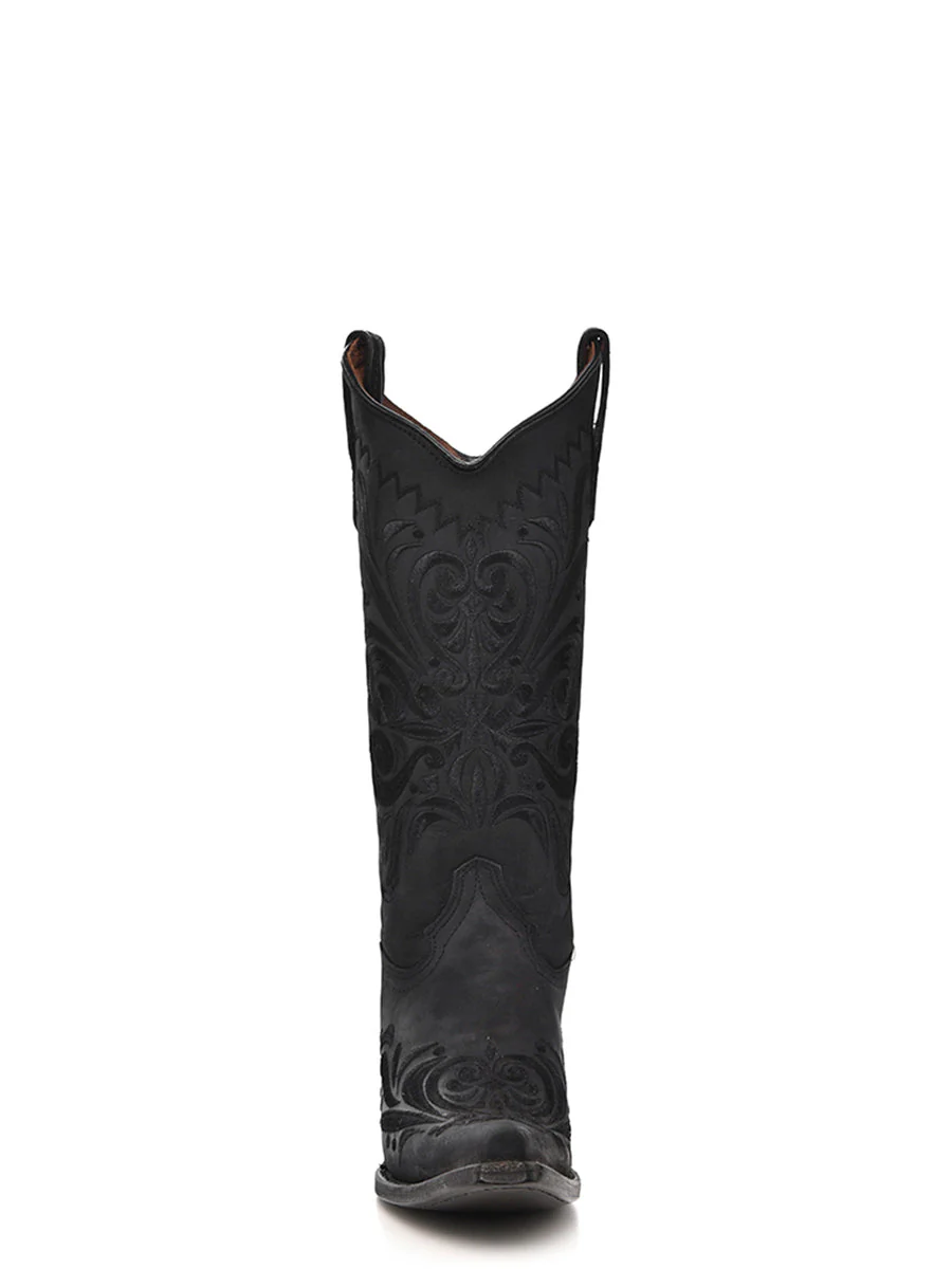 Corral Boots WOMEN’S EMBROIDERY BLACK SNIP TOE COWBOY BOOT - BLACK - Image 3