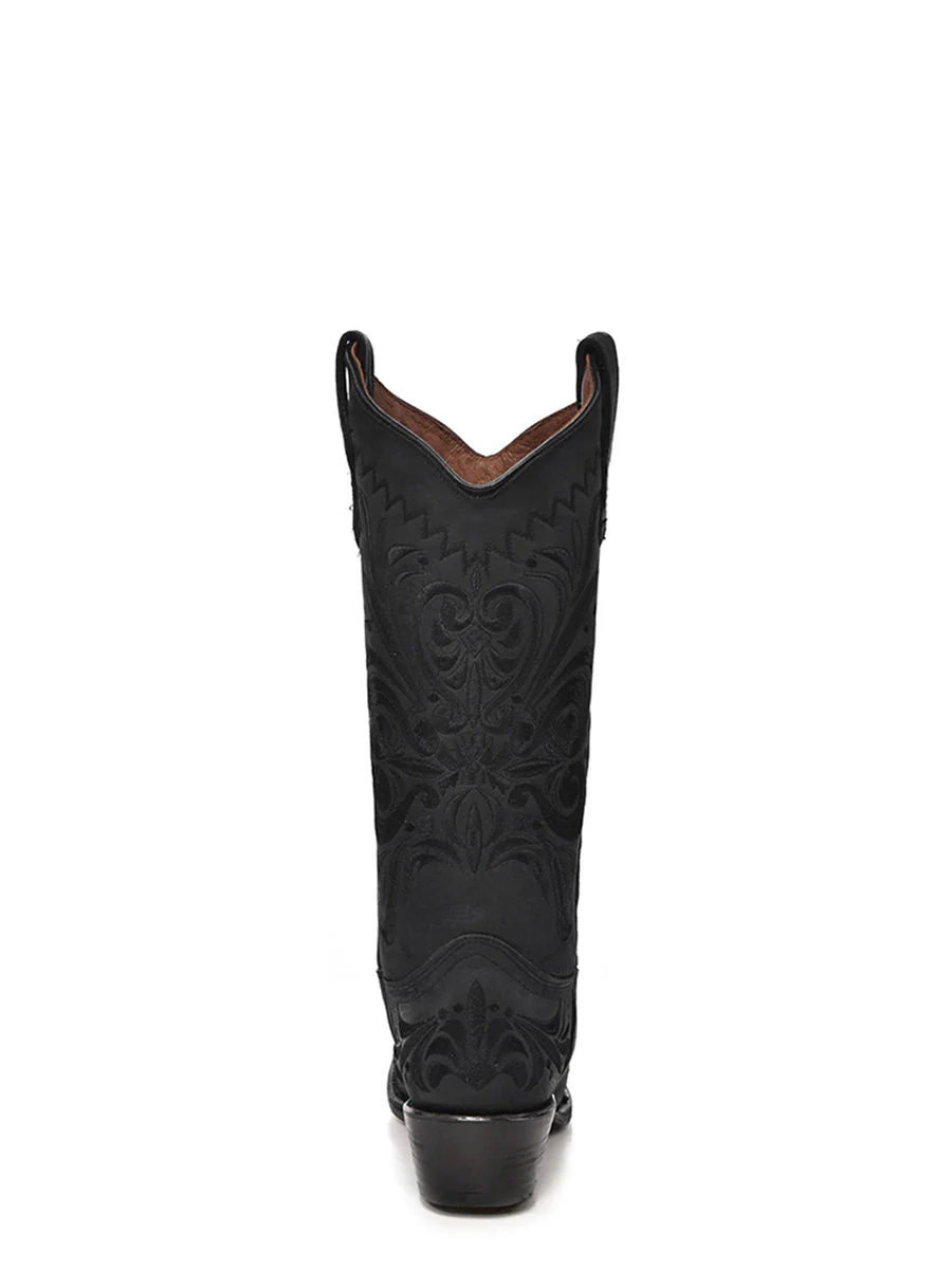 Corral Boots WOMEN’S EMBROIDERY BLACK SNIP TOE COWBOY BOOT - BLACK - Image 4