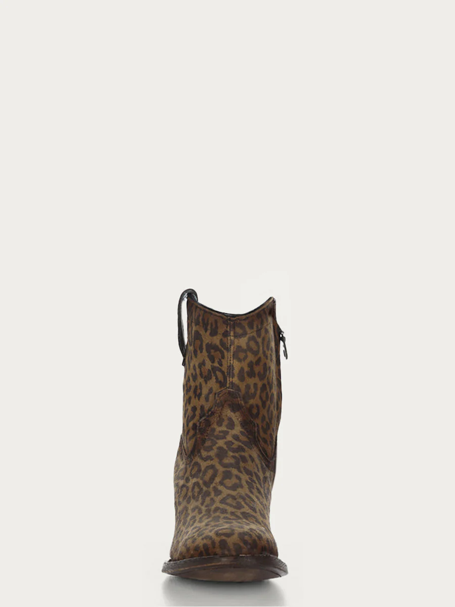 Corral Boots WOMEN'S ROUND TOE ANKLE BOOT WITH ZIPPER - LEOPARD - Image 3