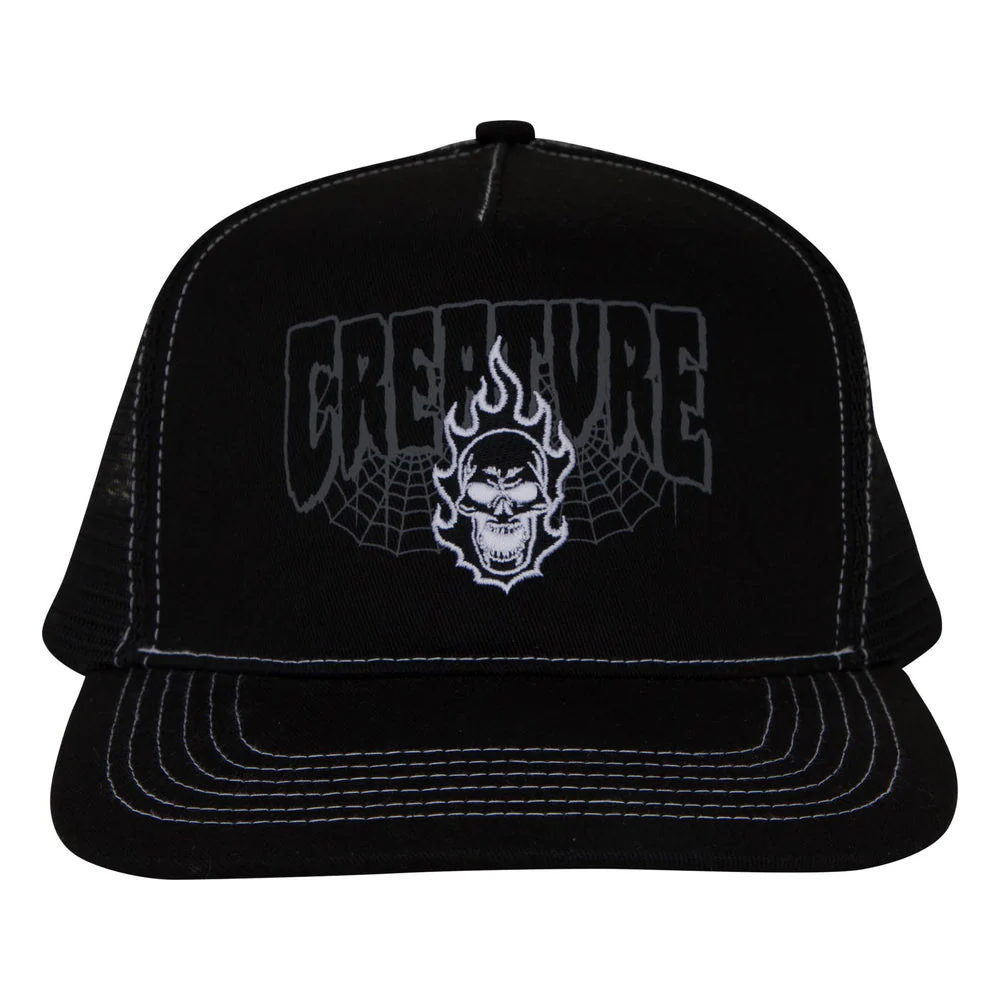 Creature Bonehead 2 Trucker Hat - BLACK