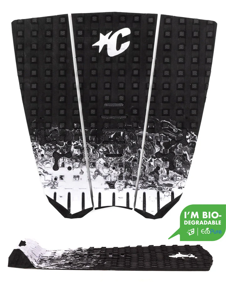 Creatures of Leisure Mick Fanning Signature Traction Pad - BLACK FADE WHITE