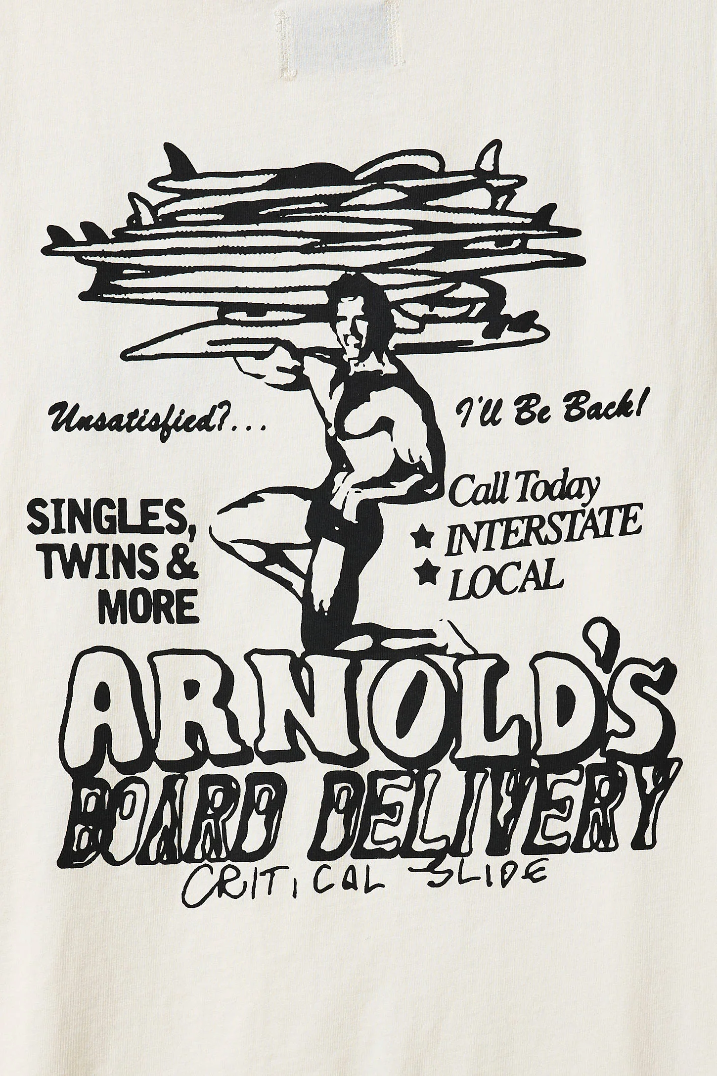 Critical Slide Arnie Muscle Tee - Vintage White - Image 3