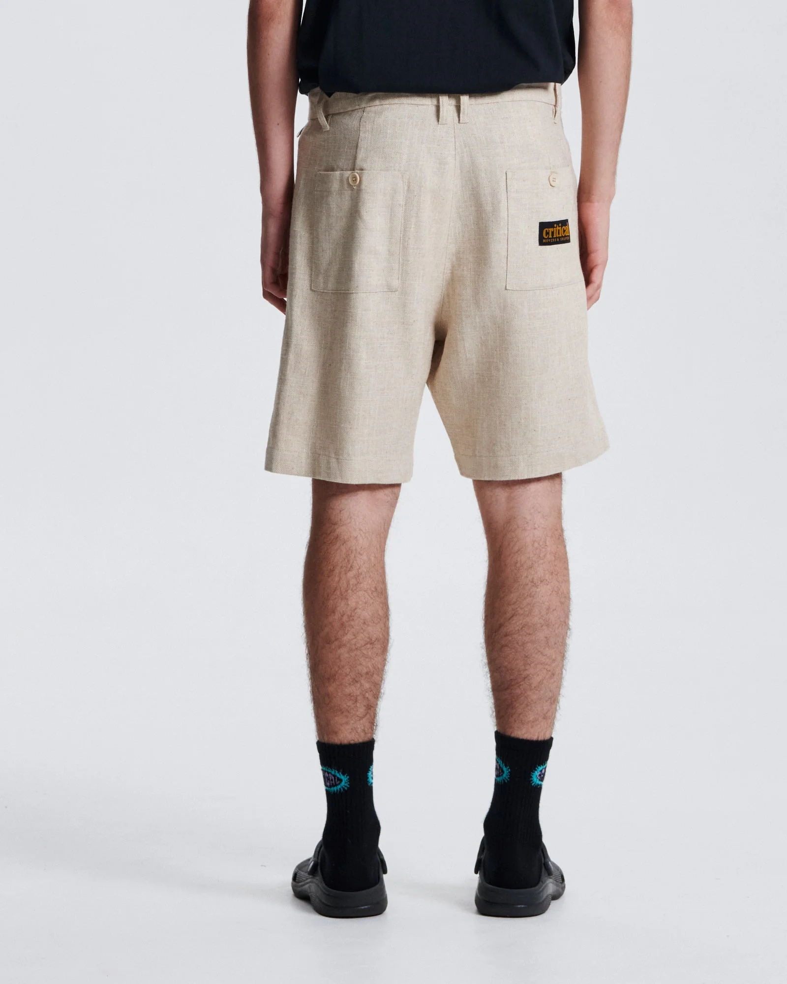 Critical Slide Harro Linen Pleat Short - Ecru - Image 3