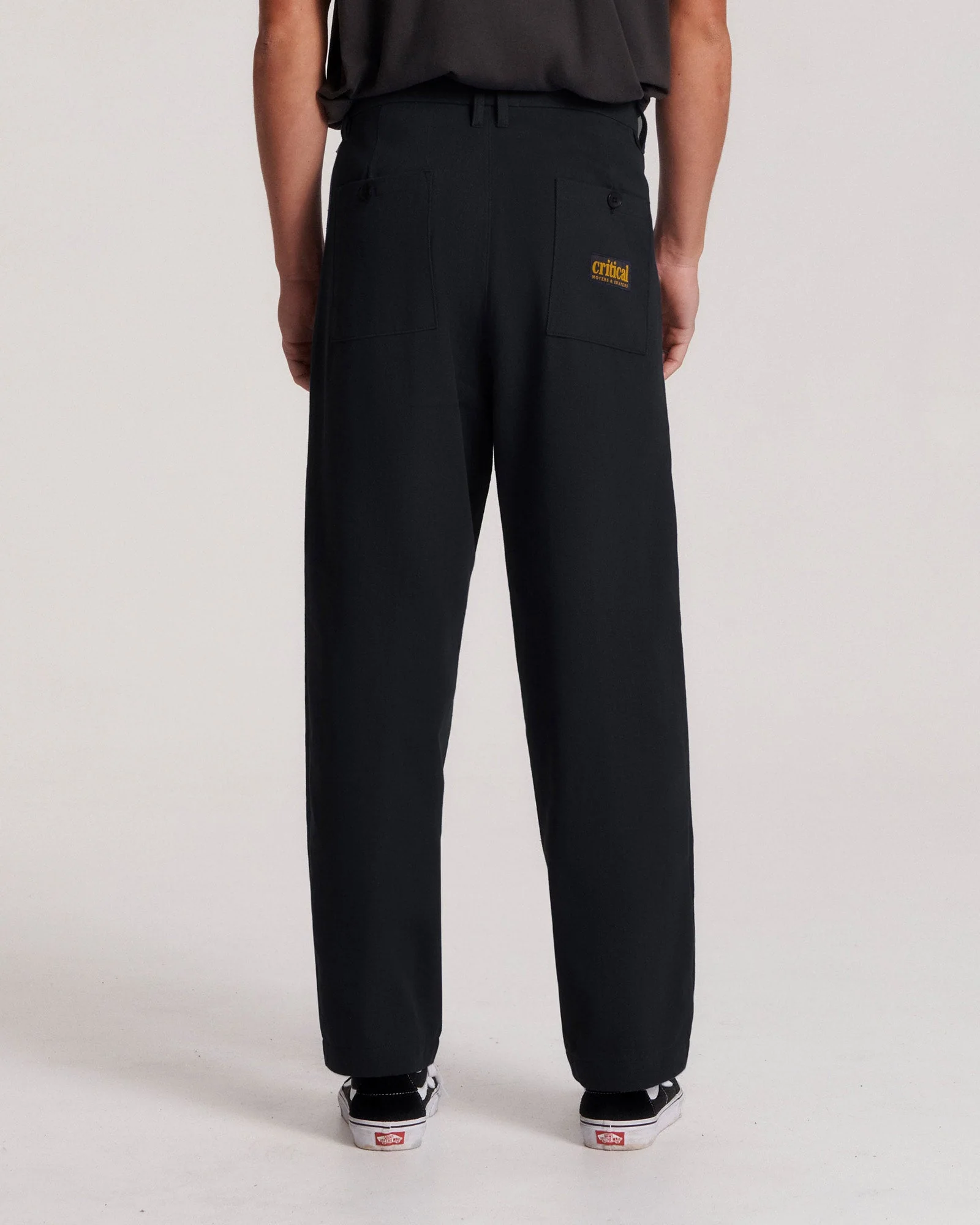 Critical Slide Harro Twill Pleat Pant - BLACK - Image 2