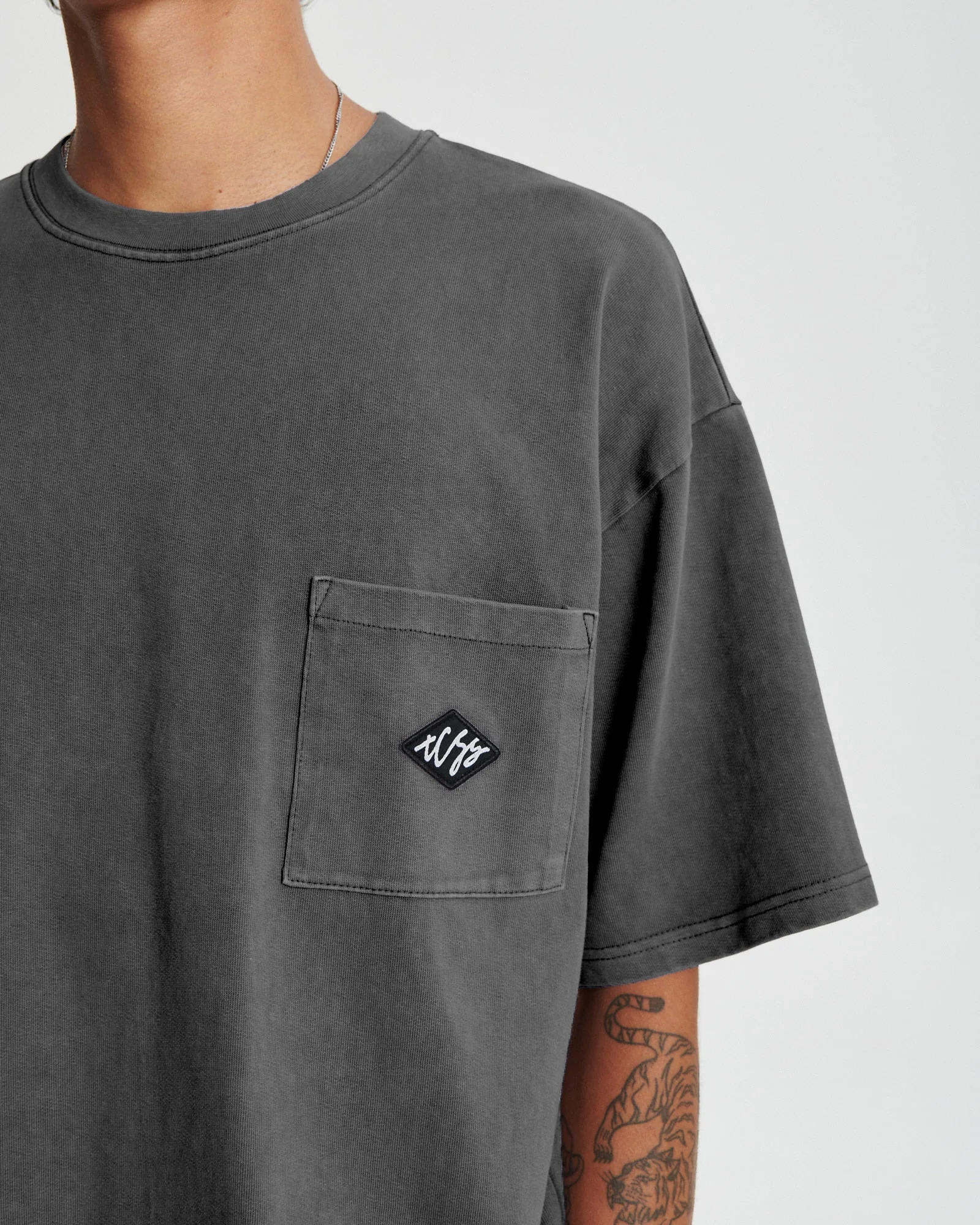 Critical Slide Scribble Pocket Tee - ASHPHALT - Image 2