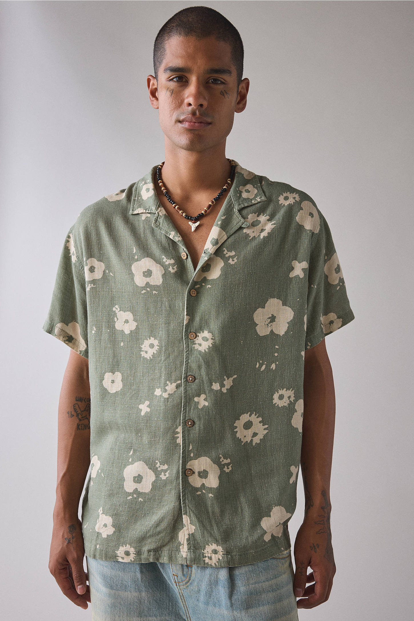 Critical Slide Splatter Resort Shirt - Green