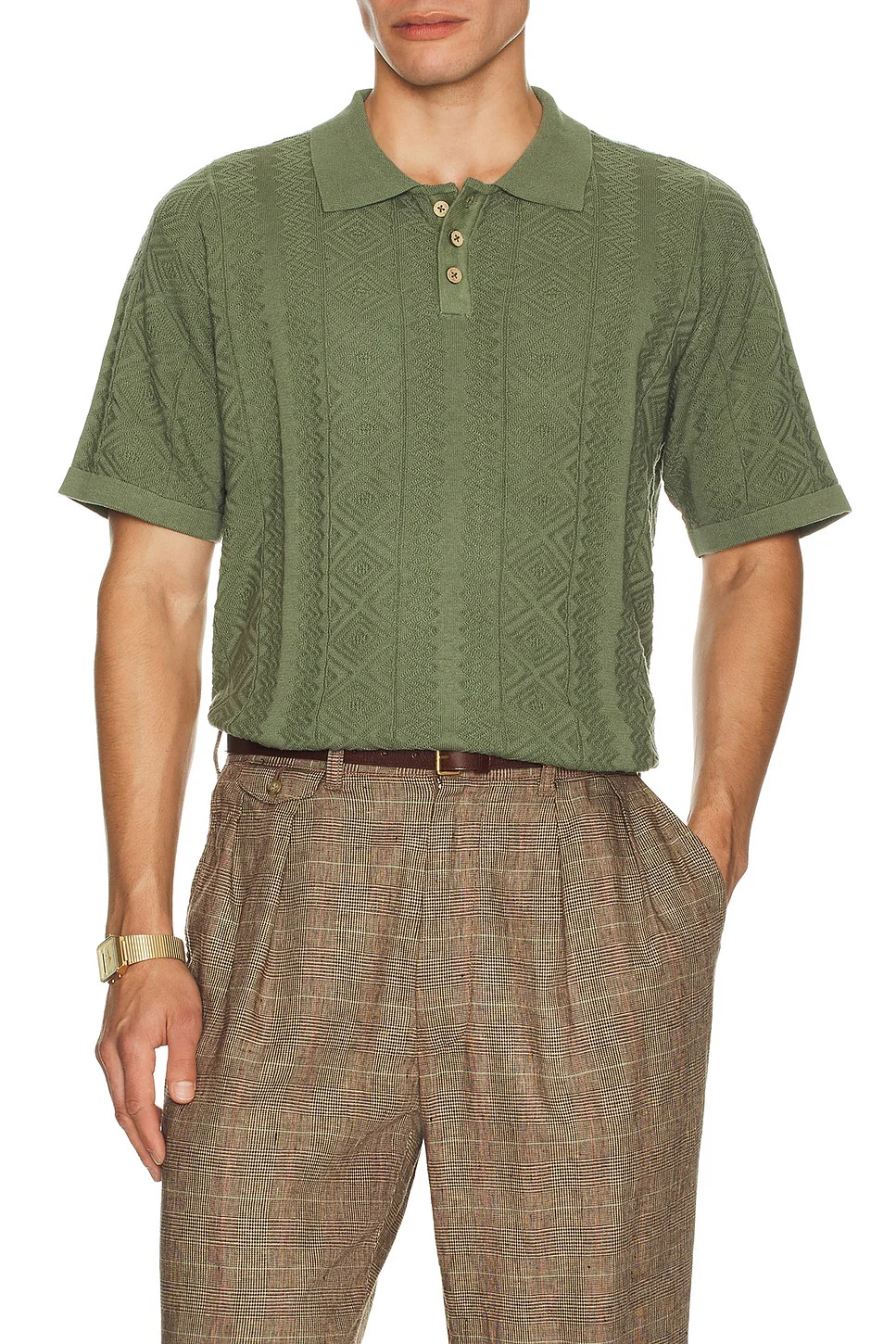 Critical Slide Trader Knit Shirt - Green - Image 3