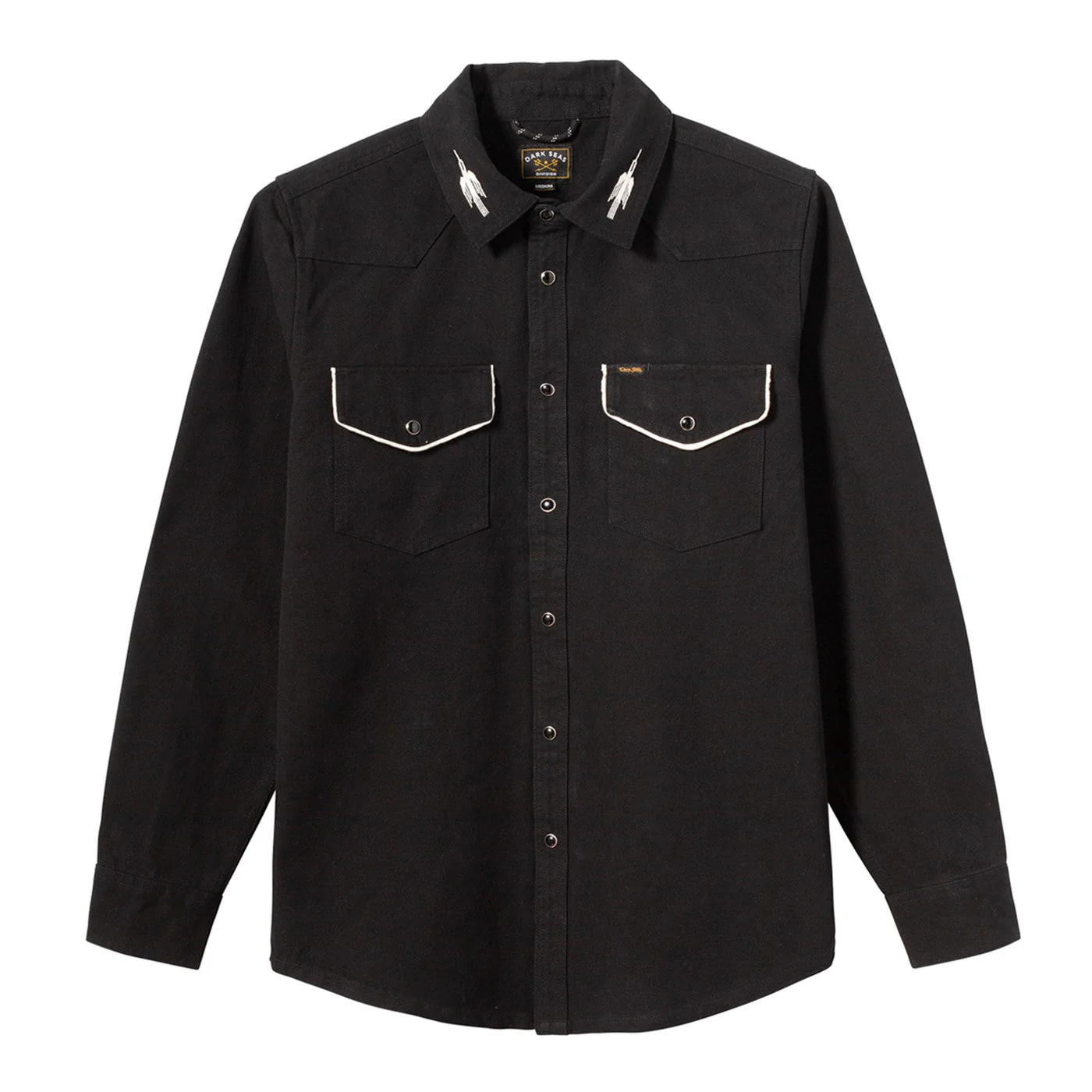 Dark Seas CORVALLIS HEAVYWEIGHT SHIRT - BLACK