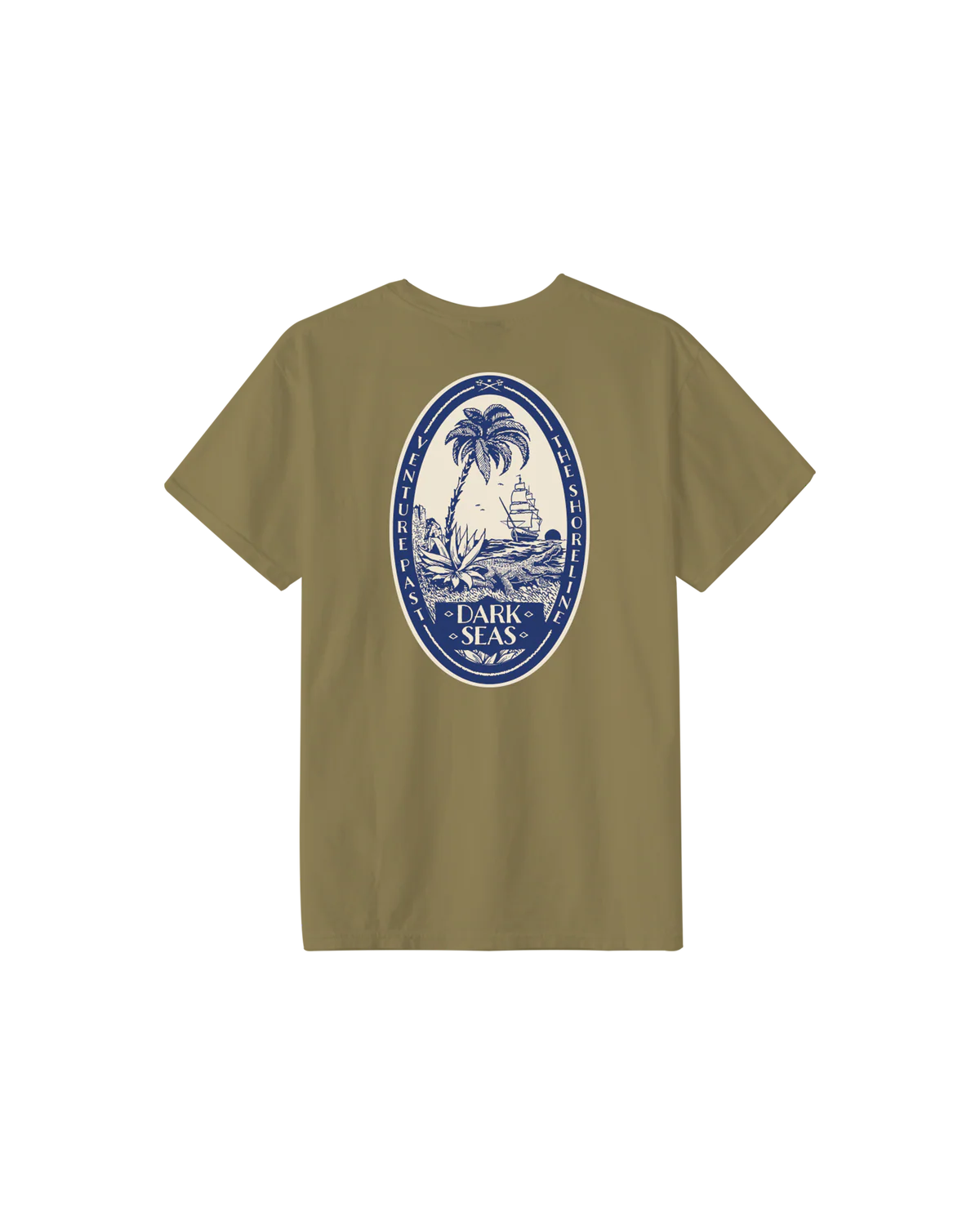 Dark Seas Embargo Pigment T-Shirt - Kelp