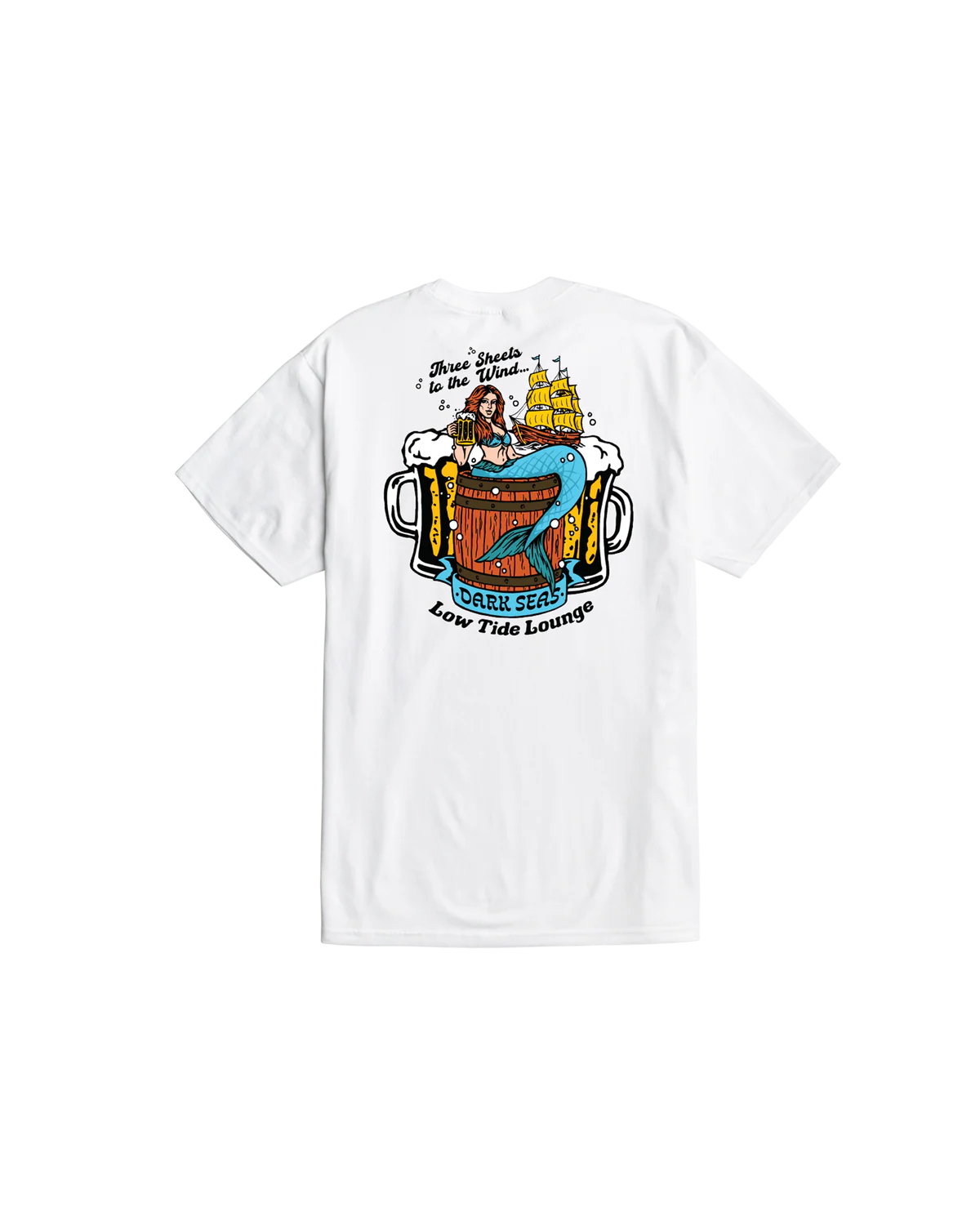 Dark Seas Three Sheets Stock T-Shirt - White