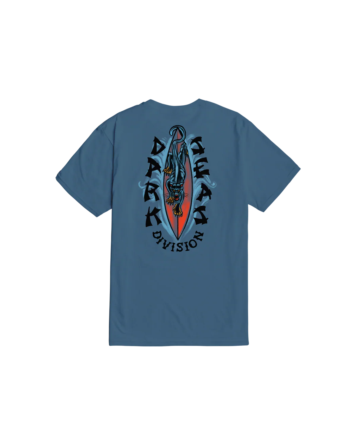 Dark Seas Wild Cat Premium T-Shirt - Blue Jean