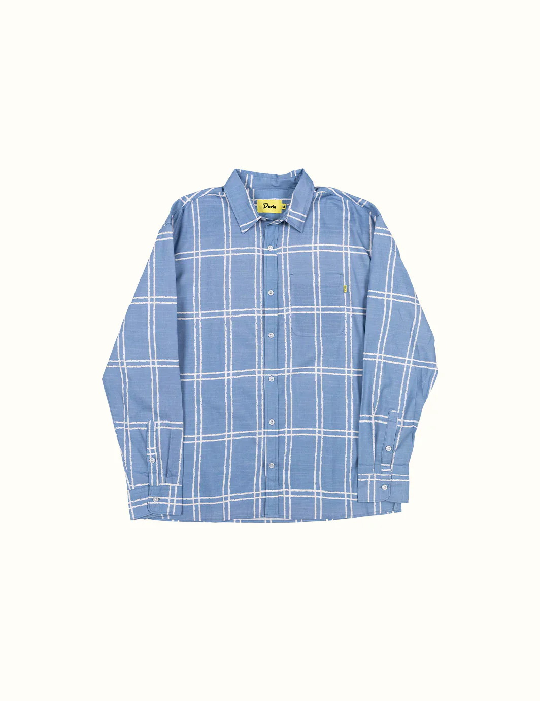 Duvin Grid Long Sleeve Buttonup - BLUE - Image 2