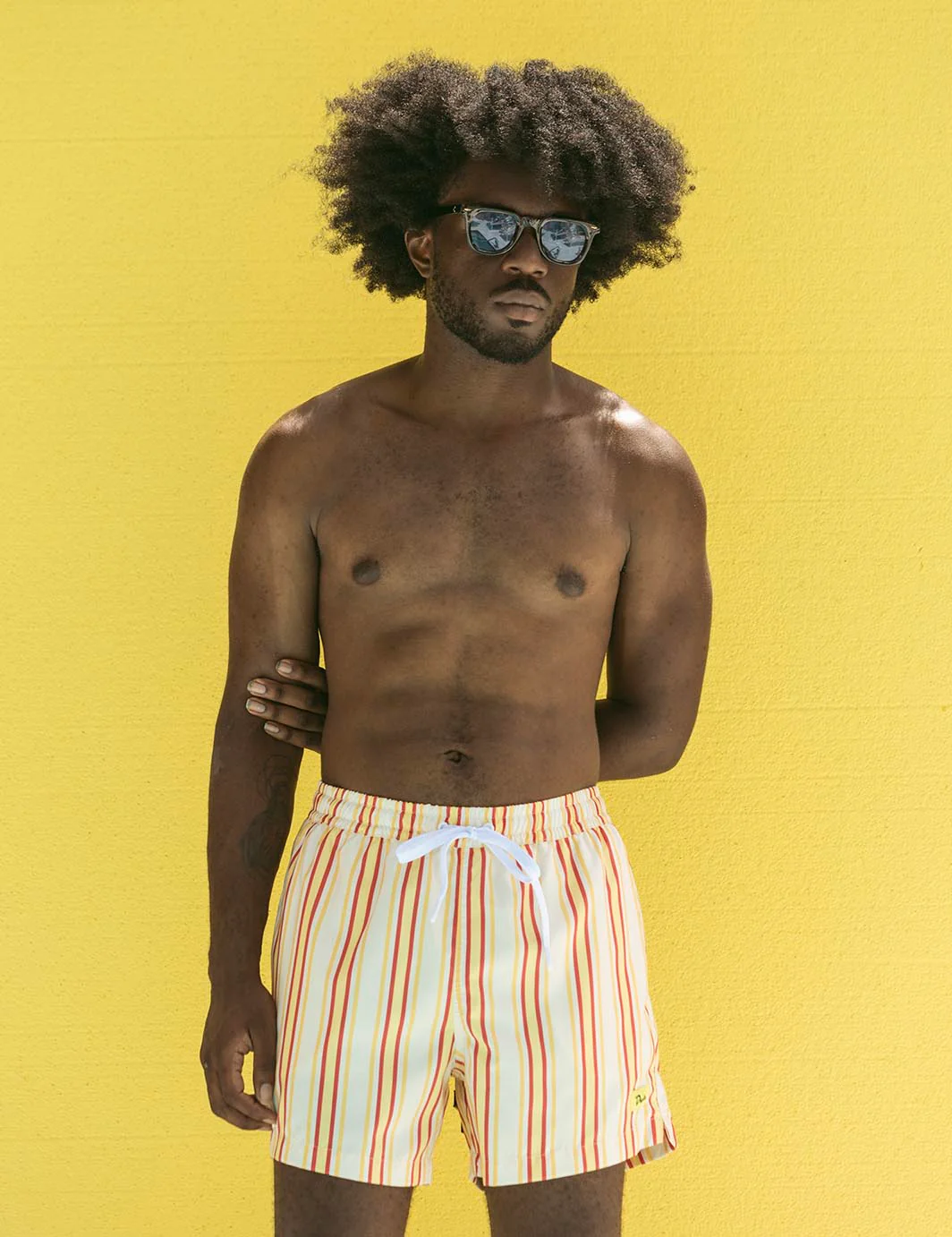 Duvin Stripe Swim Short - ANTIQUE