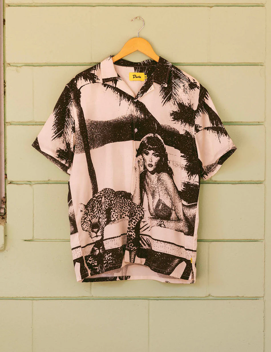 Duvin Pool Cat Buttonup - Black