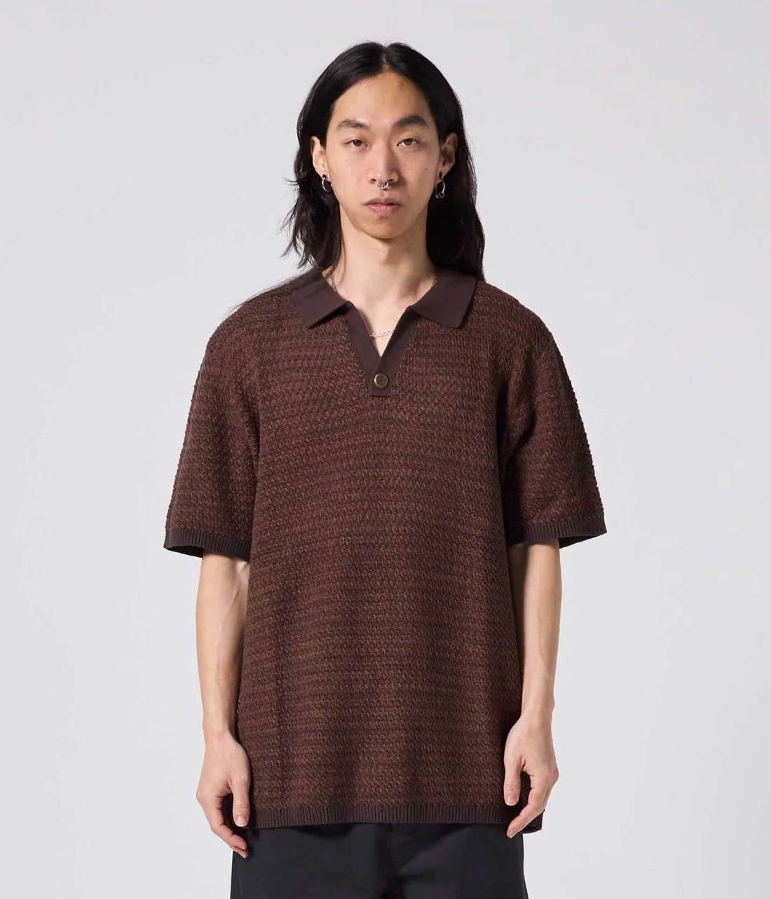 Former Ag Open Collar Polo - Copper - Image 3