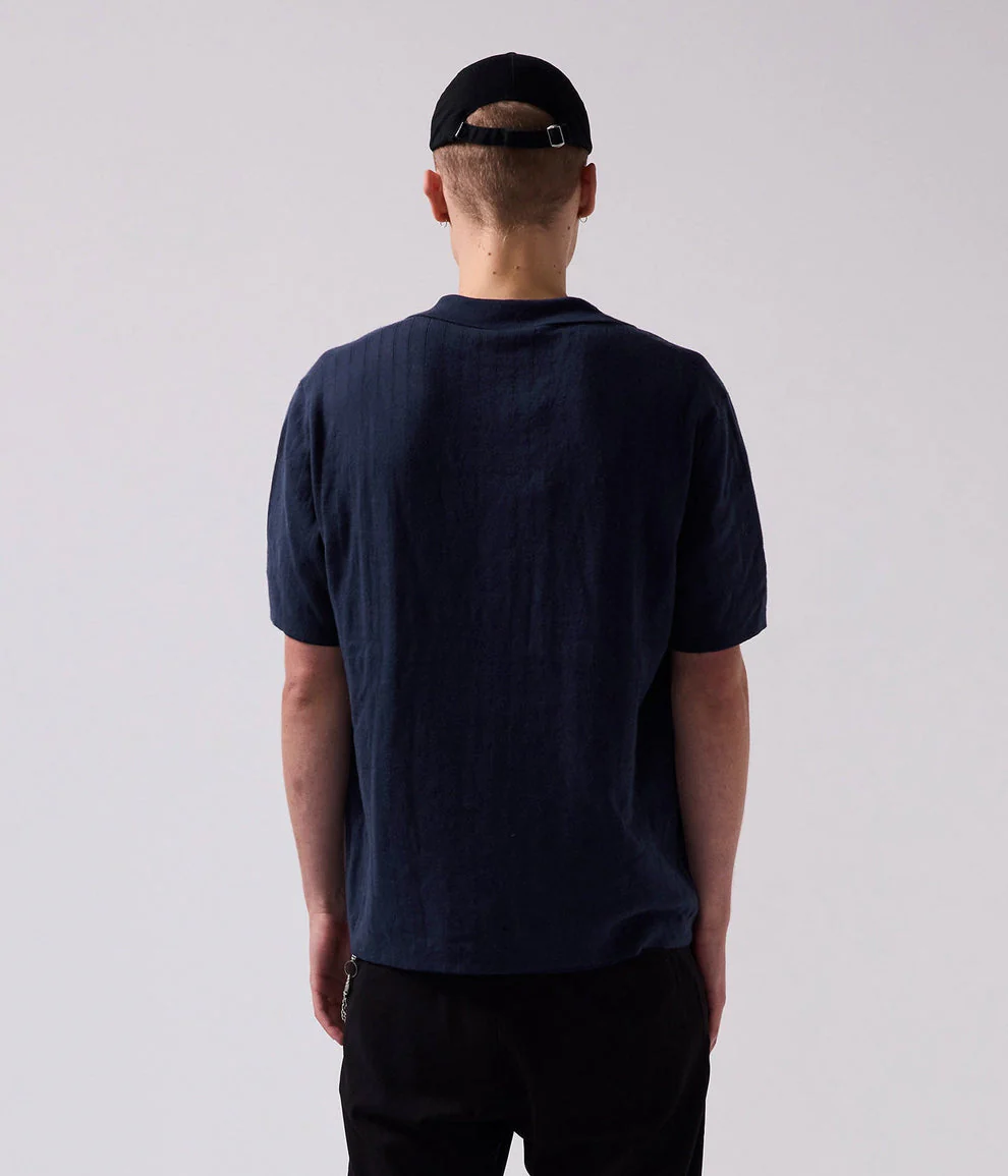 FORMER Marilyn SS Knit - NAVY PINSTRIPE - Image 2