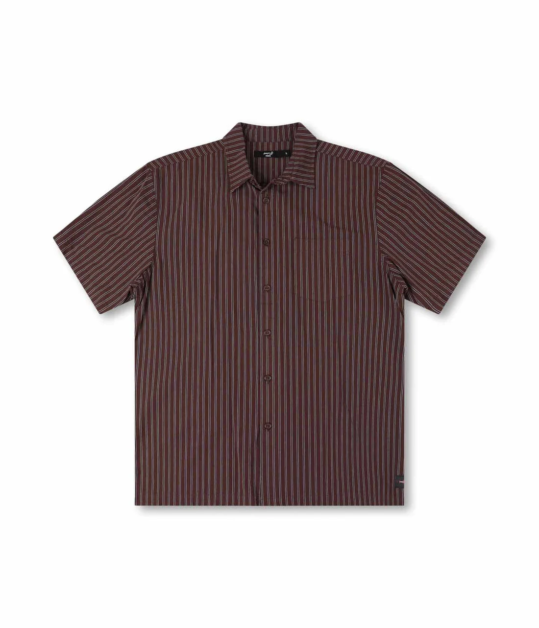 Former Reynolds Stripe Short Sleeve Shirt - Brown