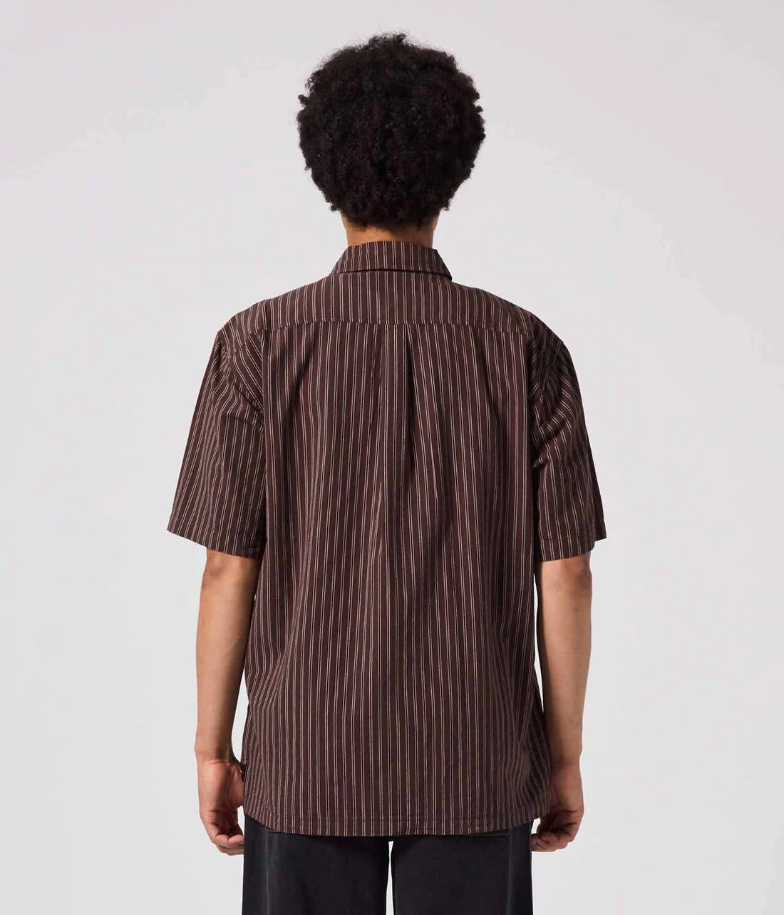 Former Reynolds Stripe Short Sleeve Shirt - Brown - Image 3