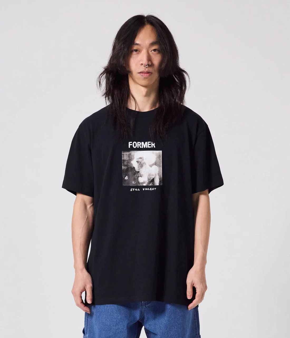 Former War Poodle T-Shirt - Washed Black - Image 2