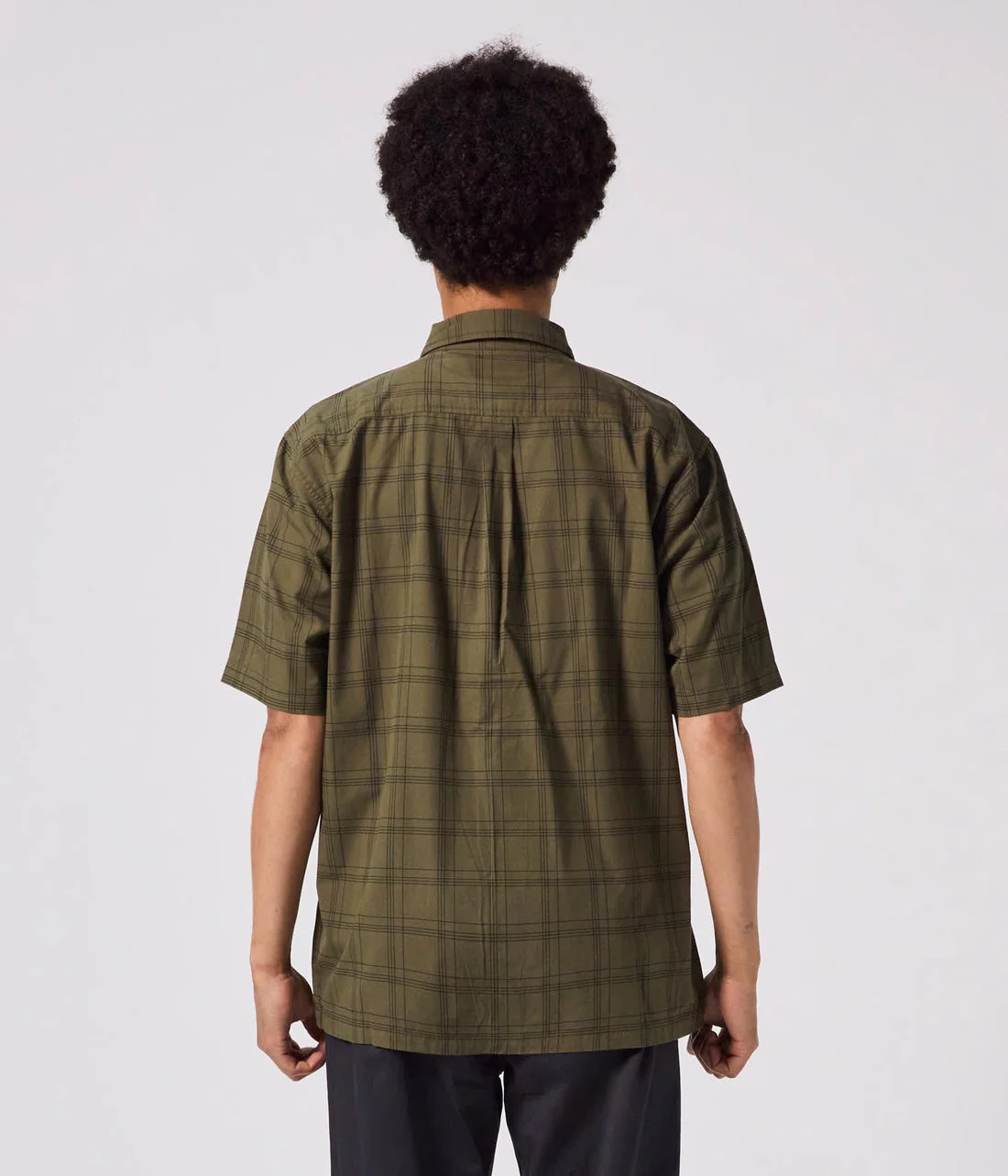 Former Windowpane Short Sleeve Shirt - Olive - Image 3