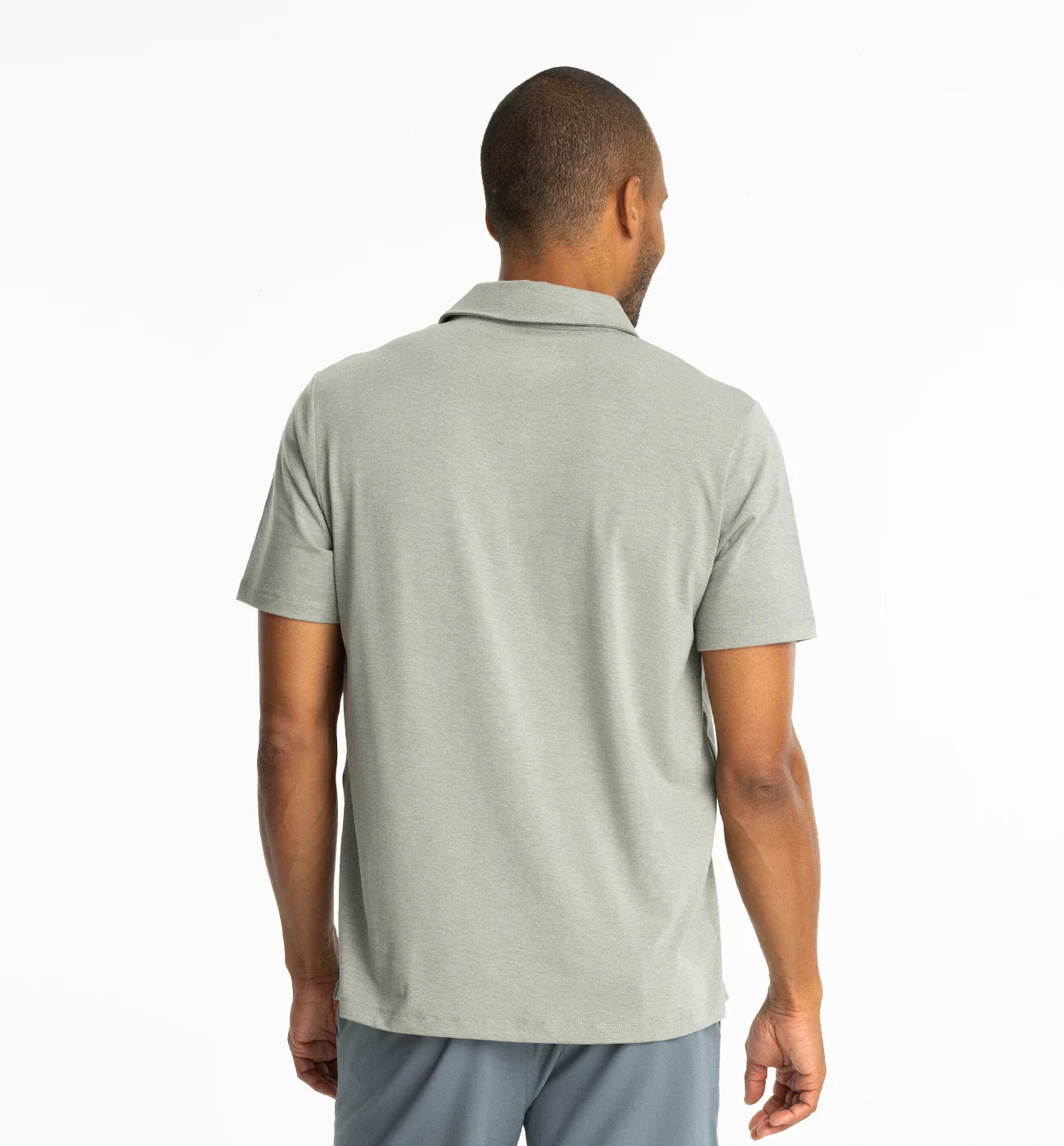 Free Fly Bamboo Flex Polo II - HEATHER AGAVE GREEN - Image 2