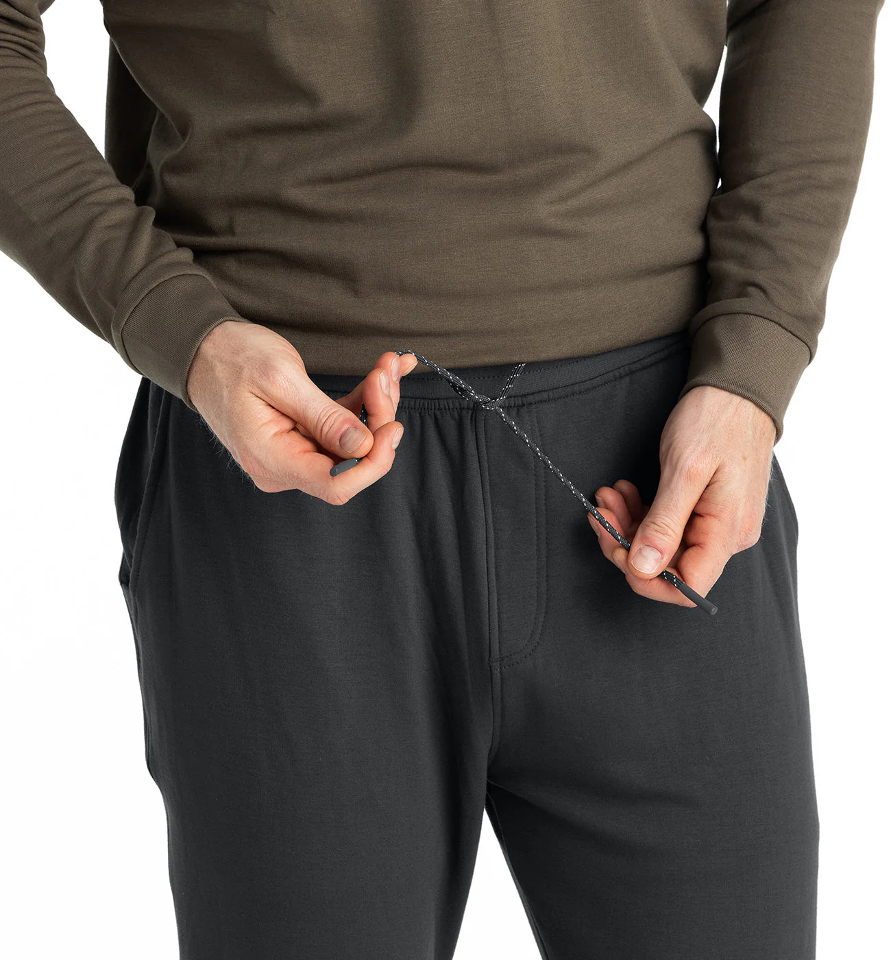 Free Fly Bamboo Lightweight Fleece Jogger - Black Sand - Image 3