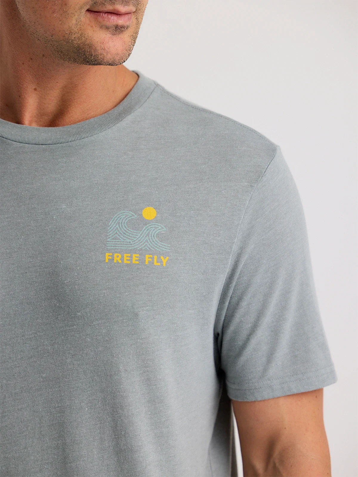 Free Fly Beach Access Tee - HEATHER SLATE - Image 2