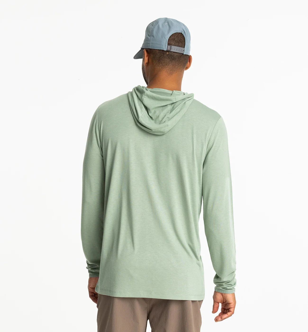 Free Fly Men Men's Bamboo Lightweight Hoodie - PALM GREEN - Image 2