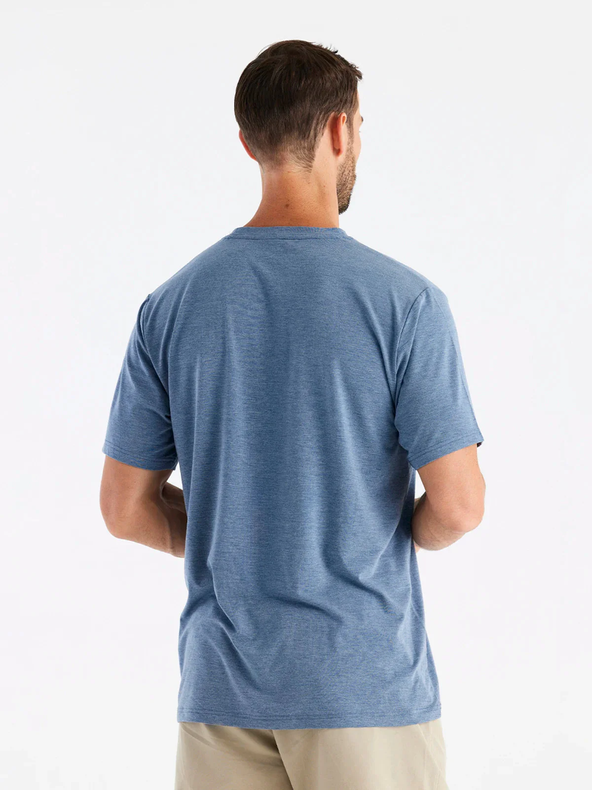 Free Fly Men's Bamboo Flex Pocket Tee - HEATHER DEEPWATER - Image 2