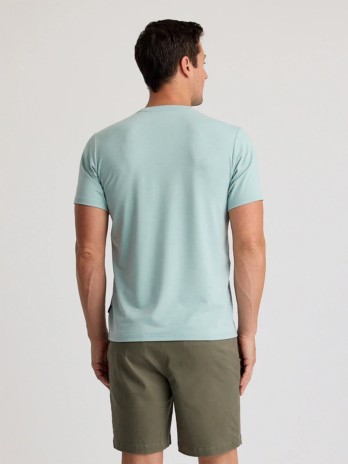 Free Fly Men'S Bamboo Flex Pocket Tee - Heather Ocean Mist - Image 2