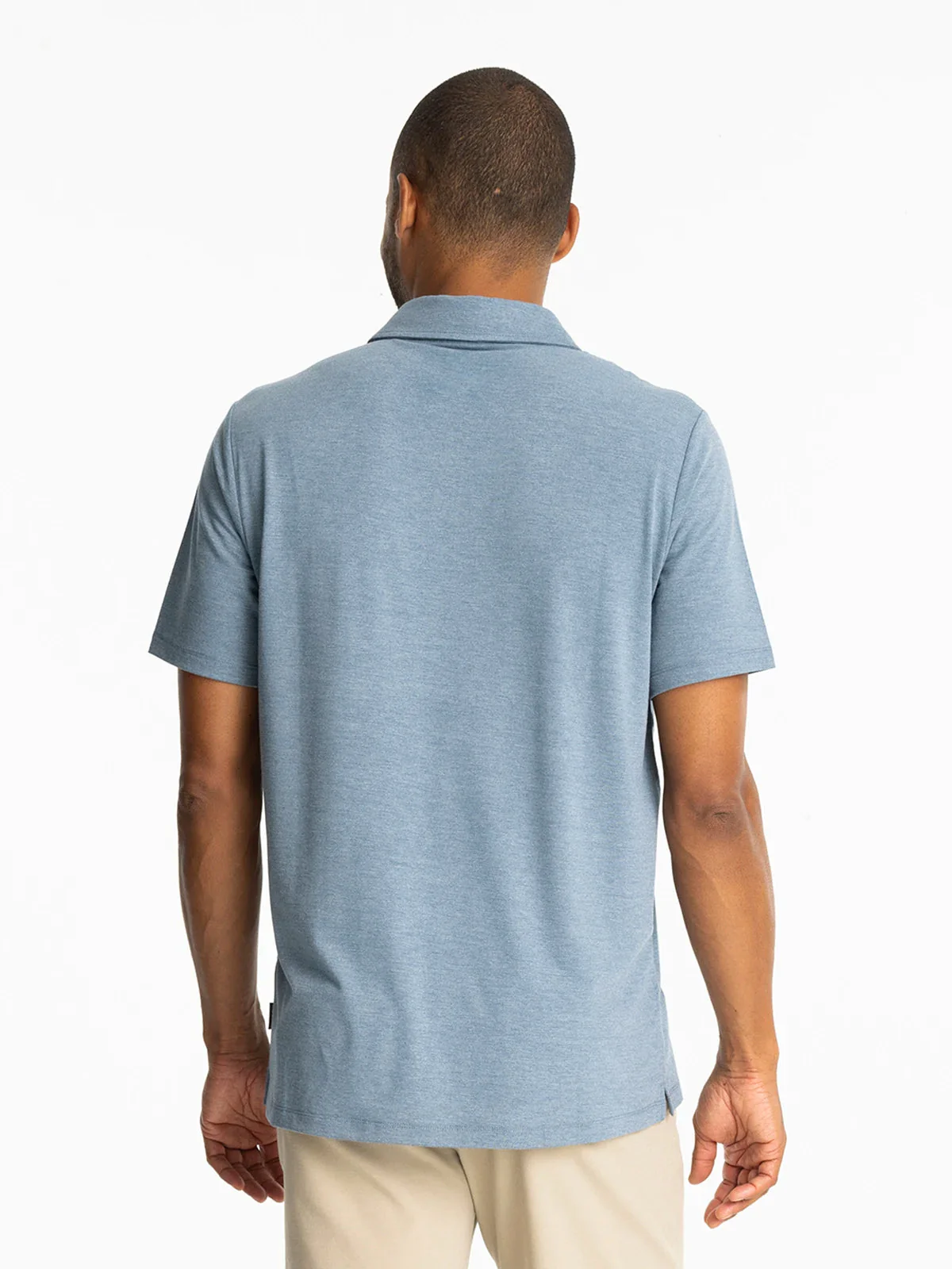 Free Fly Men'S Bamboo Flex Polo Ii - Heather Deepwater - Image 2