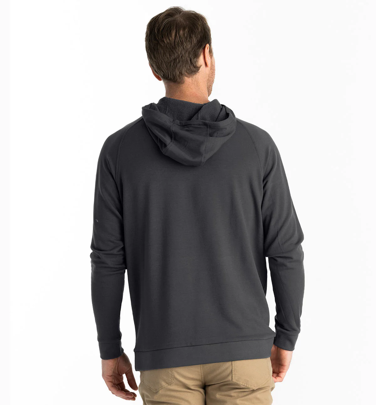 Free Fly Men's Bamboo Lightweight Fleece Hoodie - BLACK SAND - Image 2